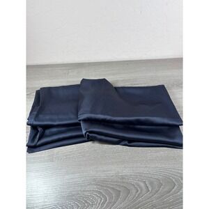 Mulberry Silk Pillowcase Navy Blue King Size 20x36 Zipper Closure Home *New
